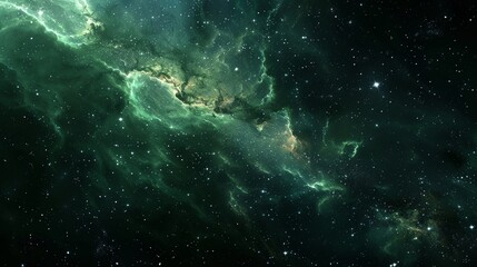 Fototapeta premium The background is black space. With bright green color.