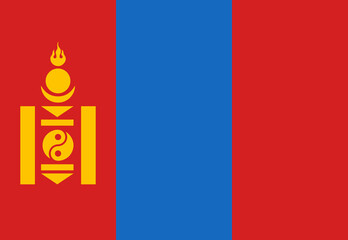 Mongolia flag illustrator country flags