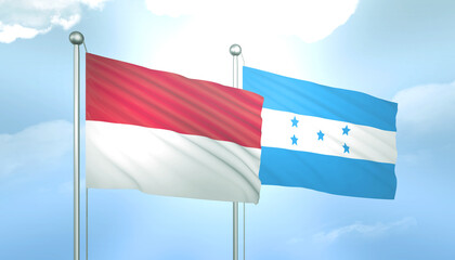 Indonesia and Honduras Flag Together A Concept of Relations