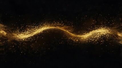 Golden and black abstract background illustration in luxury 3d style