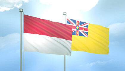 Indonesia and Niue Flag Together A Concept of Relations