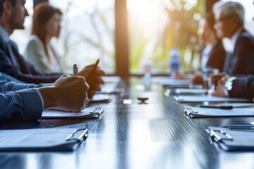 corporate boardroom meeting