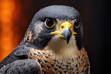 Fototapeta premium A close-up view of a bird's face with sharp features