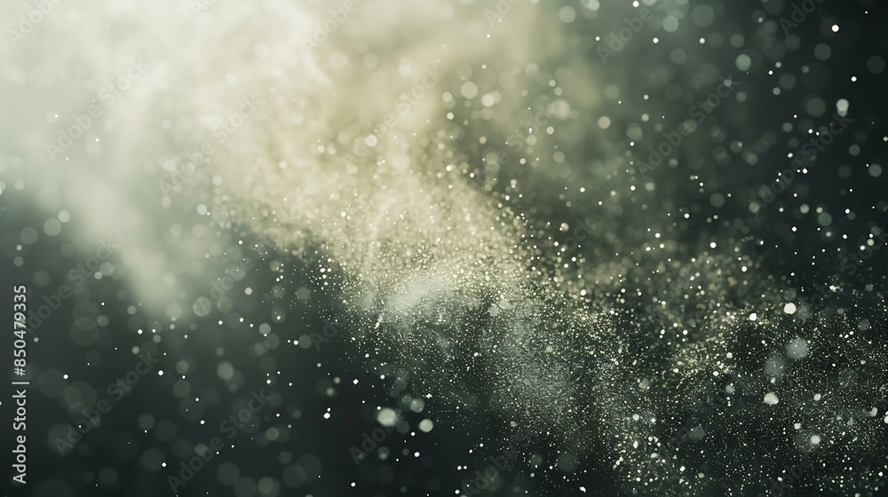 Poster Shot of real dust particles floating in the air Dust Particles Background Macro slow motion shot Use blending mode screen : Generative AI