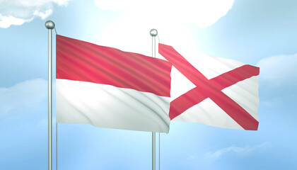 Indonesia and Saint Patrick Flag Together A Concept of Relations