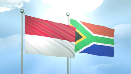 Indonesia and South Afric Flag Together A Concept of Relations