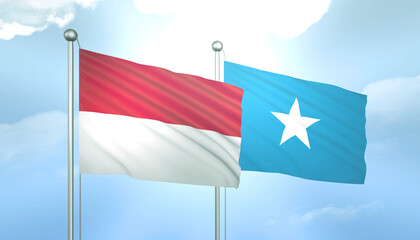 Indonesia and Somalia Flag Together A Concept of Relations