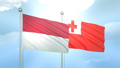 Indonesia and Tonga Flag Together A Concept of Relations