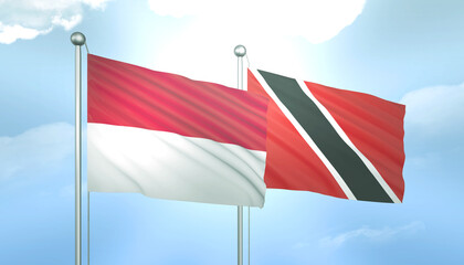 Indonesia and Trinidad Tobago Flag Together A Concept of Relations