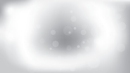 Abstract white and gray color background, bokeh light pattern. Vector illustration.