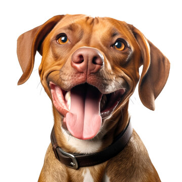 Small Boxador Cute Smile isolated on a transparent background, png file, cut off bg, alpha canal