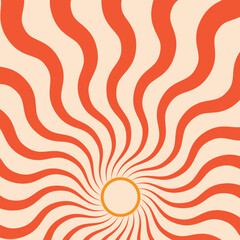 Retro sun burst vintage background. Swirl wallpaper with grunge. Spiral rays circus illustration for banner, poster, frame and backdrop. Vector illustration. Eps file 94.