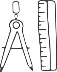 Design icon. Hand drawn, doodle style. Vector picture.
