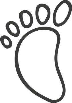 recommend clip art: Human footprint icon. Hand drawn, doodle style. Vector picture.
                    