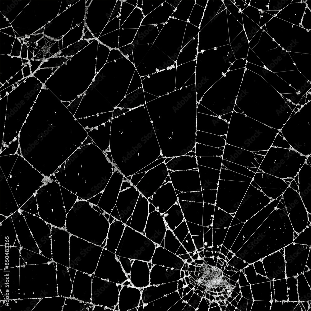 Wall mural close-up of spider web with intricate patterns