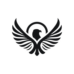 Modern Minimalist Falcon Design: Royalty-Premium Vector for Professional Use
