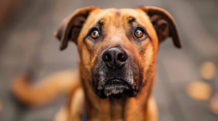 Obraz premium Dog looking forward with a dejected expression