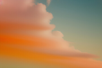 orange sky with clouds