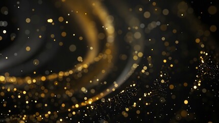 circle geometric luxury gold black with particles glowing background 4k resolution spin object : Generative AI
