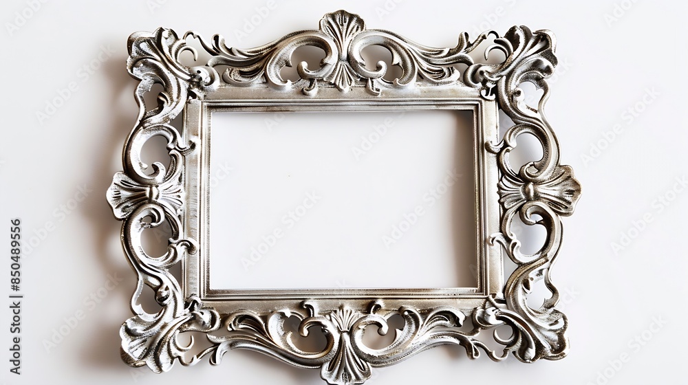 Poster antique frame isolated on white background : generative ai
