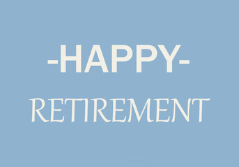 Feliz jubilación en fondo azul