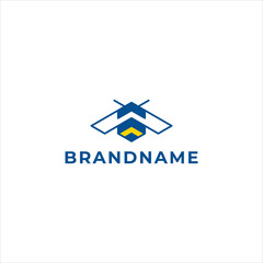 modern bee logo vector for business brand