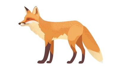 Obraz premium Vibrant Watercolor Fox with Abstract Splashes - Artistic Interpretation for Wall Decor - Generative AI