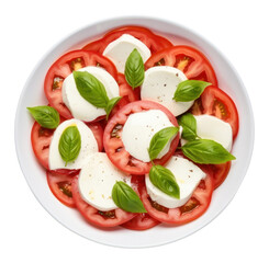 PNG Insalata caprese plate food meal.