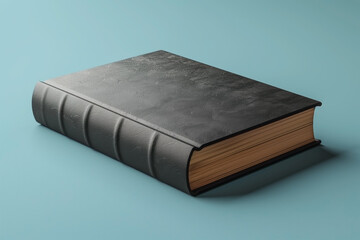 Obraz premium Mockup of an old book on a light grey background