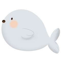 a cute seal with a big nose and a small mouth