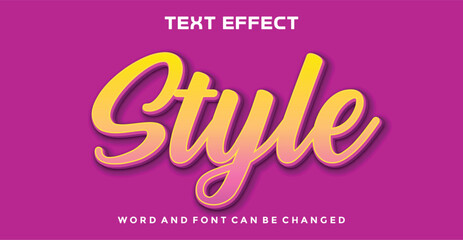 Style editable text effect