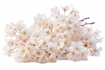 Fototapeta premium flower Photography, Cherry blossoms Akebono, Isolated on white Background