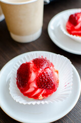 Tartlet with strawberry