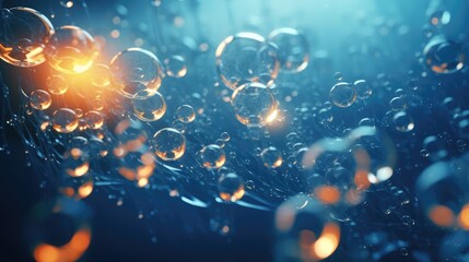 Beautiful particles, shallow depth of field. Perfectly usable for all kinds of topics, especially anything related to water or technology.