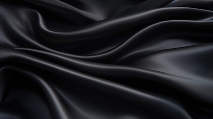 Obraz premium Black luxury silk textile material background