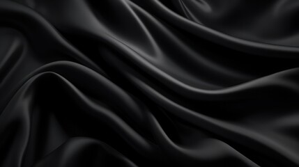 Obraz premium Black luxury silk textile material background