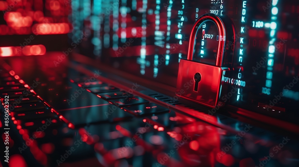 Poster Cyber Security Data Protection Information from system hacked warning alert cyber attack on computer network Virus Spyware Malware Maliciou software Cybercrime Compromised information  : Generative AI