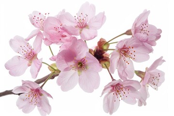 Naklejka premium flower Photography, Shidare Zakura, Isolated on white Background