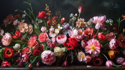 An image featuring a stunning arrangement of flowers in full bloom.