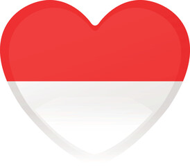 Poland heart shape flag icon