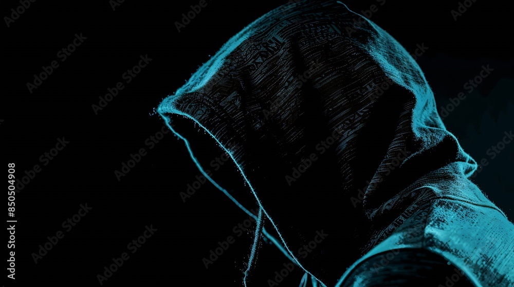 Fototapete Cybersecurity Internet cyber crime Hacker working on computer Digital crime by an anonymous hacker System hacked alert after cyberattack Ransomware Phishing Spyware Compromised informa : Generative AI