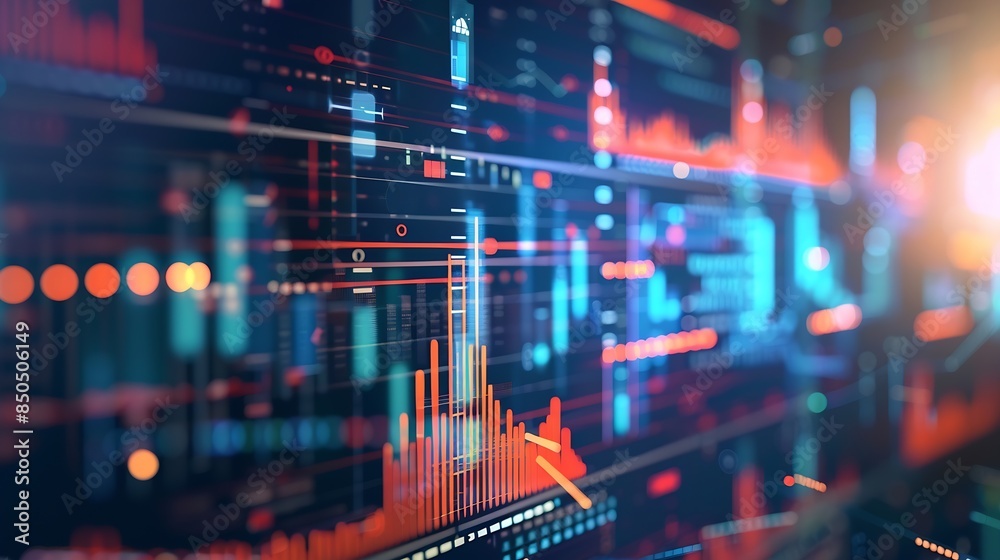 Aufkleber Analytics Finance and Business concept Big data analytics and business intelligence BI : Generative AI