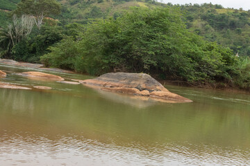 Rio Manhuacó, Paisagens da região de Tabauna no municipio de Aimorés, Minas Gerais, Brasil - 29...
