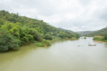 Rio Manhuacó, Paisagens da região de Tabauna no municipio de Aimorés, Minas Gerais, Brasil - 29...