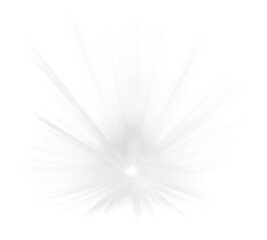 Sunburst png white light effect sticker, transparent background
