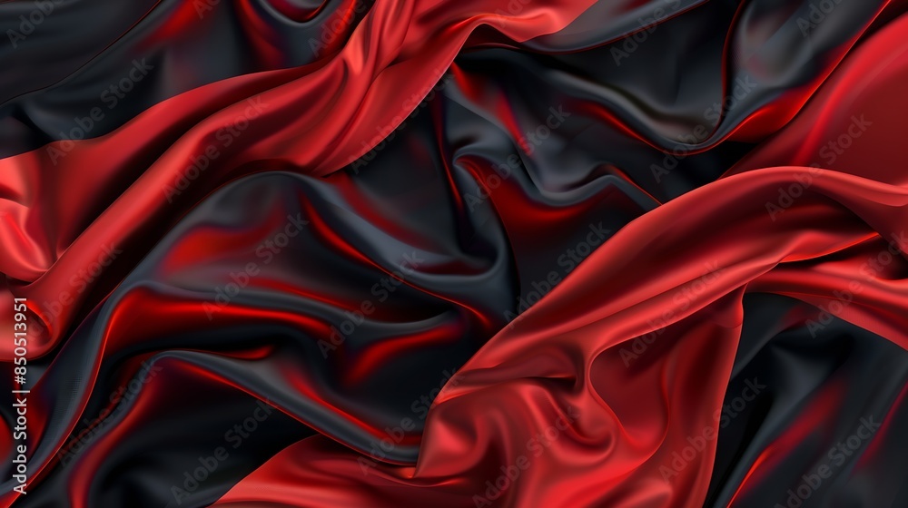 Poster black red abstract background for design silk satin dark red fabric curtain drapery color gradient c
