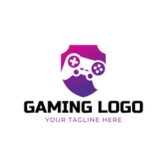 Game console and video games stick logo design template
