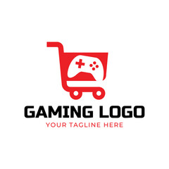 Game console and video games stick logo design template