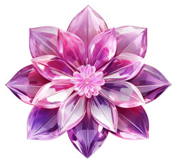 PNG Crystal flower gemstone jewelry plant white background.