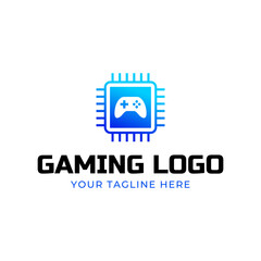 Game console and video games stick logo design template